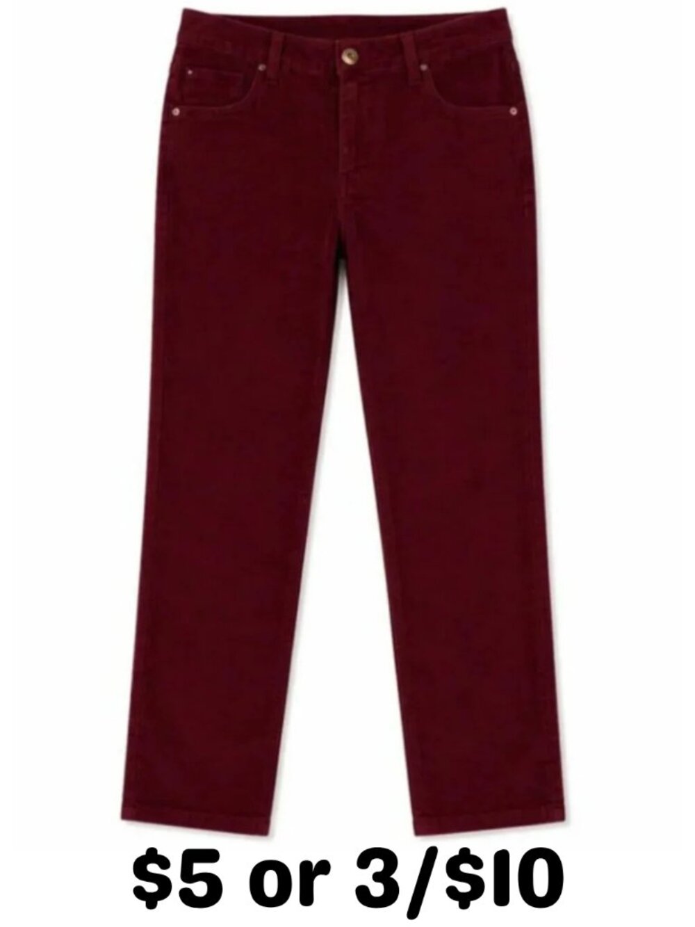 EX FFICIO Burgundy Corduroy Pants